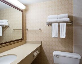 Guest bathroom with shower at Best Western North Bay.