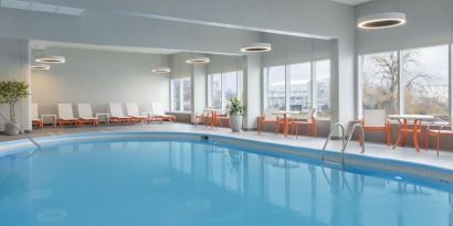 Indoor heated pool at Holiday Inn Kingston Waterfront.