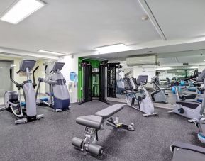 Fully equipped fitness center at Holiday Inn Ottawa Downtown Parliament Hill.