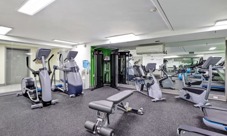 Fully equipped fitness center at Holiday Inn Ottawa Downtown Parliament Hill.