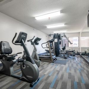 Well equipped fitness center at Halifax Airport Hotel.