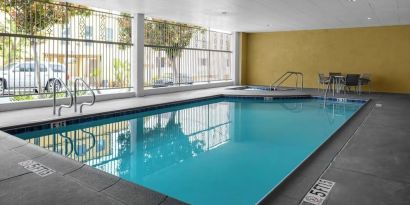 Refreshing indoor pool at Holiday Inn Express & Suites Hermosa Beach.