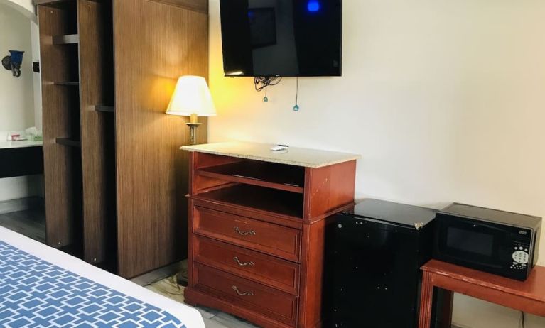 Day use room amenities include microwave and mini fridge at Summit Inn Near Houston Medical Center-NRG Park.