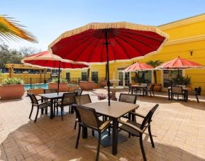 Courtyard perfect for coworking at La Quinta Inn & Suites San Antonio Medical Center NW.