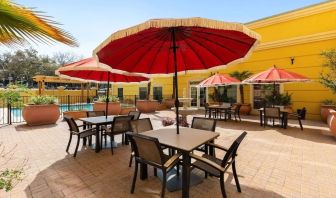 Courtyard perfect for coworking at La Quinta Inn & Suites San Antonio Medical Center NW.