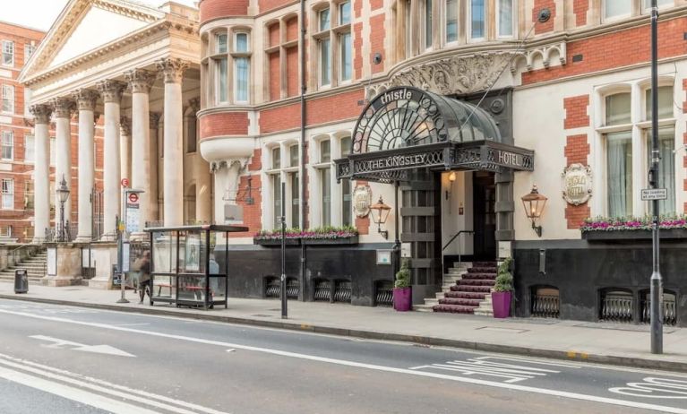 Hotel entrance at Thistle Holborn, The Kingsley Hotel.