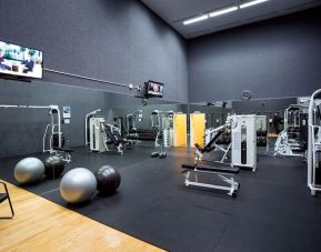 Well-equipped fitness center at The Scottsdale Plaza Resort.