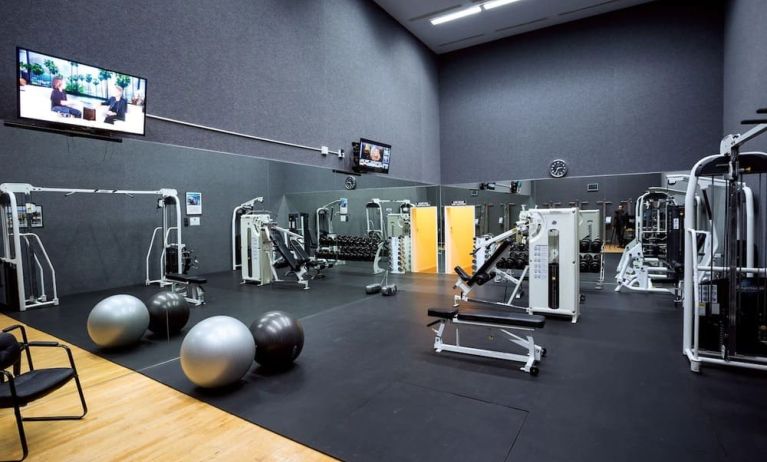 Well-equipped fitness center at The Scottsdale Plaza Resort.