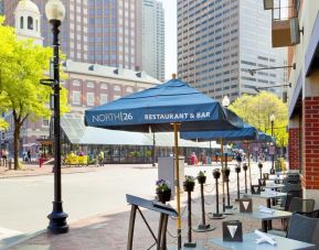 Alfresco dining perfect for coworking at The Bostonian Boston, A Millennium Hotel.