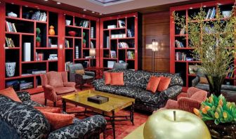 Lobby and coworking lounge at The Bostonian Boston, A Millennium Hotel.