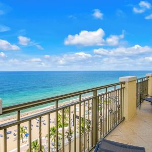 Room balcony with ocean view at The Atlantic Hotel & Spa.