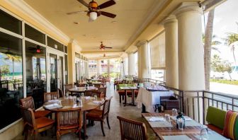 Alfresco dining perfect for coworking at The Atlantic Hotel & Spa.