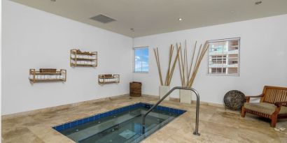 Indoor spa tub at The Atlantic Hotel & Spa.