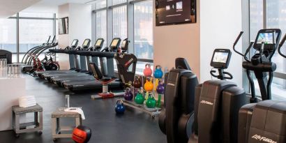 Fitness center available at Courtyard By Marriott New York Manhattan/Central Park.