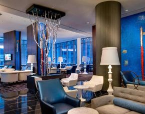 Lobby and coworking lounge at Courtyard By Marriott New York Manhattan/Central Park.