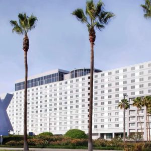 Hotel exterior at Hyatt Regency Los Angeles International Airport.