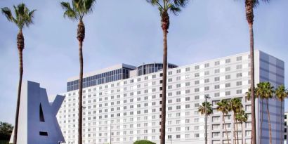 Hotel exterior at Hyatt Regency Los Angeles International Airport.