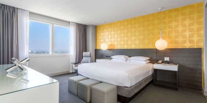 Day use room with  natural light at Hyatt Regency Los Angeles International Airport.