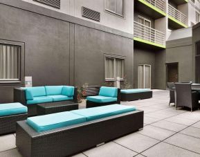 Outdoor furniture available at Radisson Akron/Fairlawn.