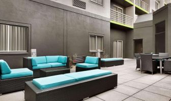 Outdoor furniture available at Radisson Akron/Fairlawn.