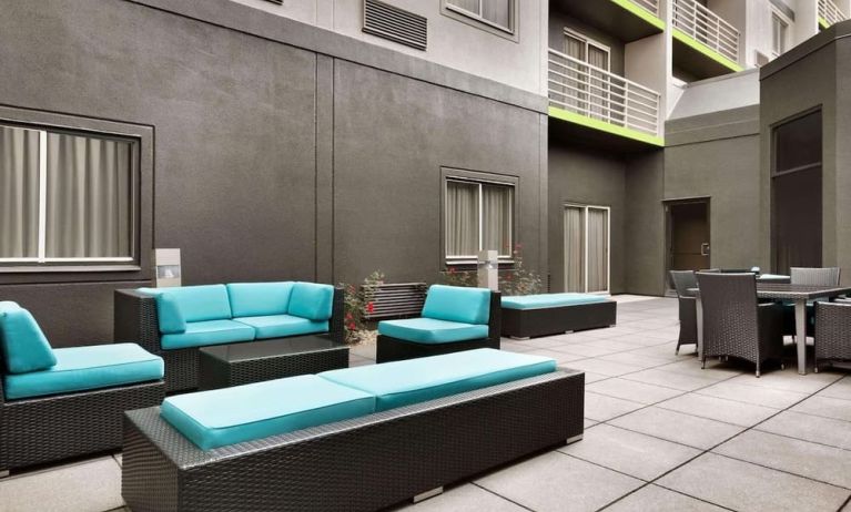 Outdoor furniture available at Radisson Akron/Fairlawn.