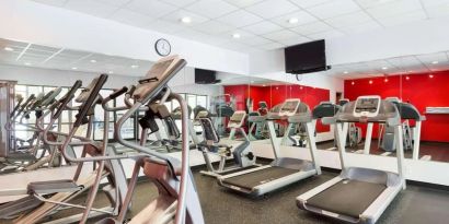 Fitness center available at Radisson Akron/Fairlawn.