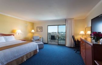 Spacious day use room with balcony at The Marina Inn On San Francisco Bay.