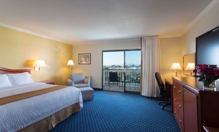 Spacious day use room with balcony at The Marina Inn On San Francisco Bay.