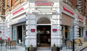 Hotel entrance at Mercure London Bloomsbury.