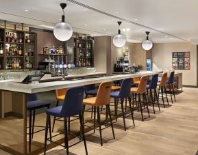 Hotel bar at Hyatt Place London Heathrow Airport.