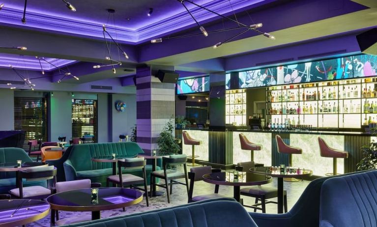 Hotel bar with lounge seating at NYX Hotel London Holborn By Leonardo.