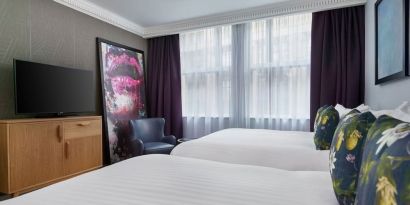 Day use twin room at NYX Hotel London Holborn By Leonardo.