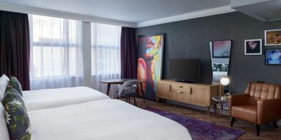 Day use twin room at NYX Hotel London Holborn By Leonardo.