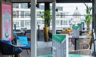 Rooftop terrace with lounge area at NYX Hotel London Holborn By Leonardo.