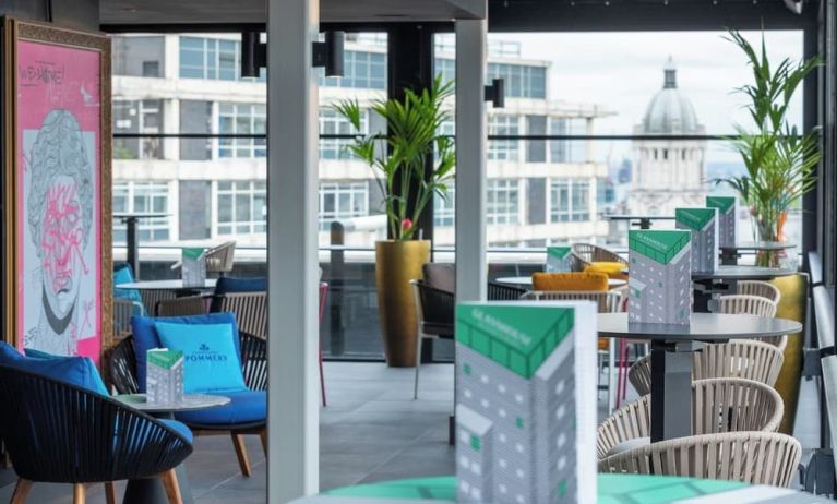 Rooftop terrace with lounge area at NYX Hotel London Holborn By Leonardo.