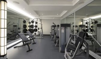 Fully equipped fitness center at NYX Hotel London Holborn By Leonardo.