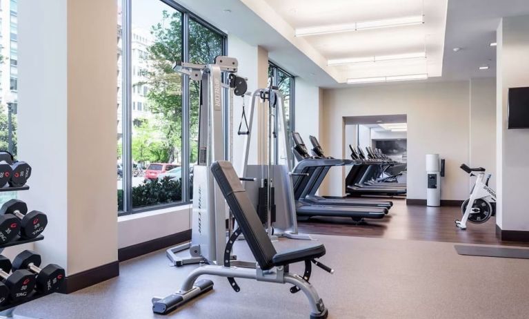 Fitness center available at Capital Hilton.