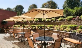 Outdoor terrace at Hampton Inn New York - LaGuardia Airport.