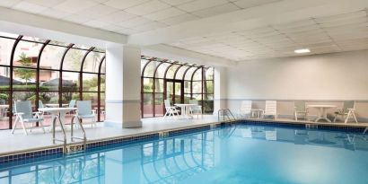 Indoor pool at Hampton Inn New York - LaGuardia Airport.