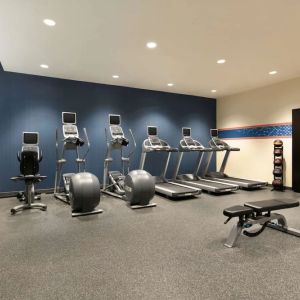 Fitness center at Hampton Inn New York - LaGuardia Airport.