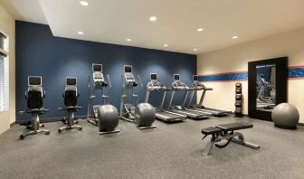 Fitness center at Hampton Inn New York - LaGuardia Airport.