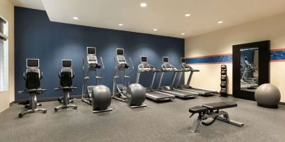 Fitness center at Hampton Inn New York - LaGuardia Airport.