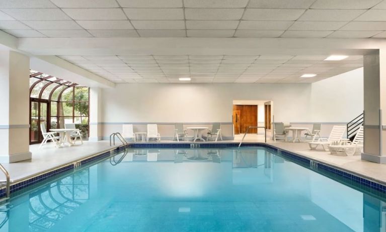 Indoor pool area at Hampton Inn New York - LaGuardia Airport.