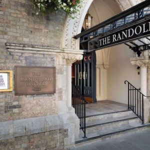 Hotel entrance at The Randolph Hotel Oxford.