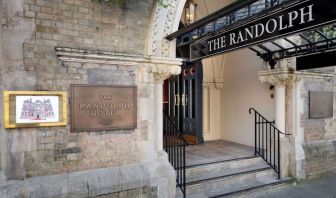 Hotel entrance at The Randolph Hotel Oxford.