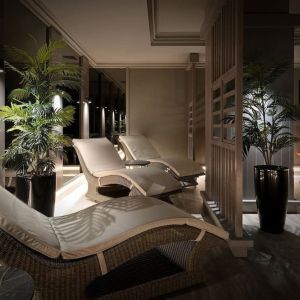 Spa with sauna at Leonardo Royal Hotel London City.