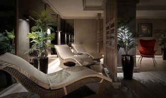 Spa with sauna at Leonardo Royal Hotel London City.