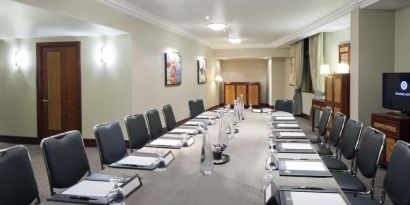 Professional meeting room at Leonardo Royal Hotel London City.