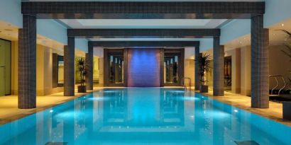 Relaxed interior heated pool at Leonardo Royal St Paul's Hotel.