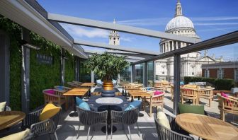 Rooftop terrace at Leonardo Royal St Paul's Hotel.